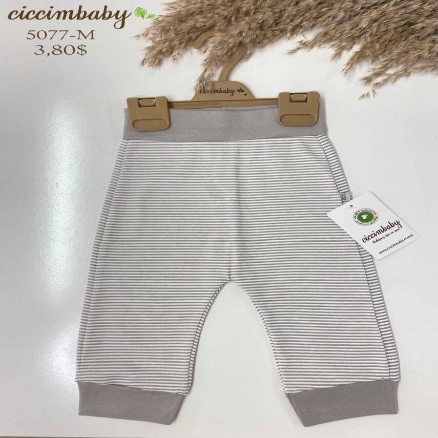 ÇİZGİLİ MANŞETLİ PANTALON - 2