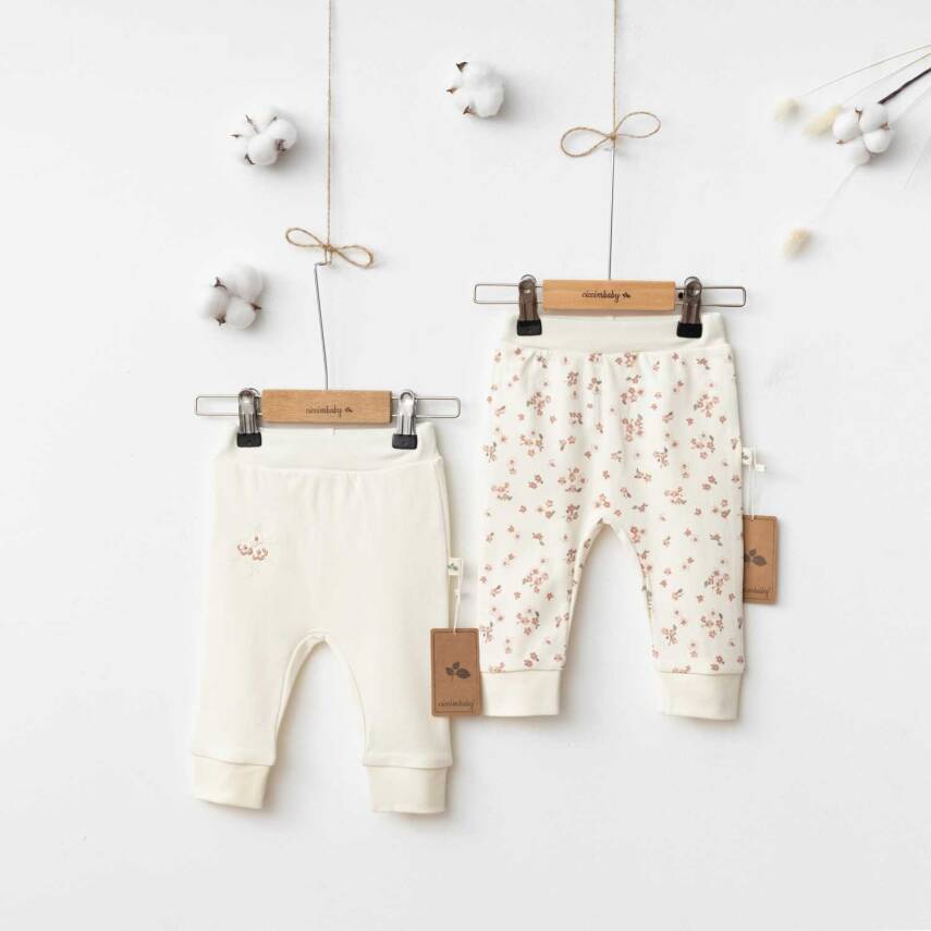 FLOWER GARDEN MANŞETLİ PANTALON ( 2 Lİ SET ) - 1